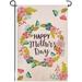 Happy Mother s Day Double Sided Burlap Garden Flag Premium Material Seasonal Holiday Spring Outdoor Flower Wreath Decorative Small Flags for Home Garden Yard Lawn Patio 12.5 x 18.5 inch