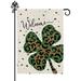 St Patricks Day Garden Flag Leopard Shamrock Welcome Vertical Double Sided Burlap Happy St. Patrick s Day Flags 12.5 x 18 Inch Spring Holiday Farmhouse Yard Outdoor Decor