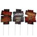 Stakes Halloween Yard Signs Lawn Props Pumpkin Skeleton Outdoor Garden Decorations Stake Tombstone Witch Ghost Metal