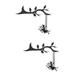 2 Pieces Flower Fairy Pendant Garden On Branch Decor Home Accents Yard Decoration Firally Cartoon Outdoor Sculpture Decorative Patio Statue Stake