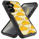 TalkingCase Hybrid Slim Phone Cover Compatible for Samsung Galaxy S24 Cloud Print Military Grade Protection Dual-Layer Raised Edges Print in USA