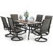 sell well VILLA Outdoor Patio Dining Set for 4 5 PCS Patio Table & Chair Set Clearance with 4 Swivel Dining Chairs & 1 Square Patio Table(1.57 Hole) Patio Dining Furniture