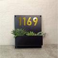 Handmadetneonsign Personalized Succulent Planter Address House Number Sign Address Planter Box