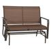 Bomrokson Cozy Patio Glider Bench - Outdoor Rocking Loveseat with Sturdy Frame and Textilene Seats for Patio Yard - Rocker Swing with Outdoor Seating Perfect for Porch and Outdoor Glider (Beige)