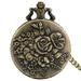 Vintage Style Hollow Flowers Quartz Necklace Pocket Watch Men Women Gifts