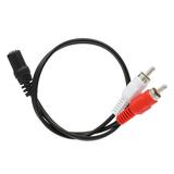Pristin RCA Audio Cable Female To 2 Rca Male Stereo 3.5mm Female To Y Cable Amplifier Stereo Adapter Y Rca Audio Cable Male Stereo Adapter To 2 Rca Cable 3.5mm Female 0.25 Meter Rca Adapter Y Cable
