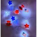 Huayishang Led Lights Clearance Usa Star with Usa Flag String Lights July 4Th Independence Day Decorative Led String Lights Battery Operated Led String Lights with Remote Decor Stripes Home Decor