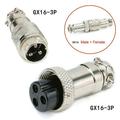 GX16 2Pin/3/4/5/6/7/8Pin Aviation Plug Male&Female Metal Connector Plug Socket 3Pin