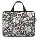 LAKIMCT Leopard Print Butterfly Laptop Bag Computer Bag Briefcase Messenger Bag Waterproof Laptop Case for Work 17 inch