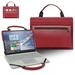 HP Pavilion 13 B Laptop Sleeve Leather Laptop Case for HP Pavilion 13 B with Accessories Bag Handle (Red)