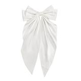 Women S Hair Clip Long Tailed Tassel Ribbon Bow Clip Girl Solid Color Accessory Hair Clip Claw Bow Beauty Tools Beauty Tools