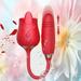 Quiet Rose Vibrator Flower Ball with 10 Gears USB Rechargeable Rose Toy for Women Red
