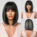 Burgundy Short Bob Wigs For Women Wine Red Wigs with Bangs Synthetic Hair Cosplay Wig
