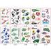 10Sheets/lot Children Cute Cartoon Unicorn Temporary Tattoo Stickers Baby Shower Kids Body Makeup Sticker Tattoos Mermaid Party football other