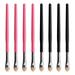 20Pcs Sponge Double Side Eyeshadow Brushes Slim Long Headed Handle Applicators Makeup Tool for Women Lady - Black Pink