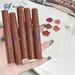 Chocolate Lip Glaze Set Velvet Matte Lipstick Long-lasting Rich Cream Lipstick Milk Coffee Lip Color Makeup Liquid Lip Tint