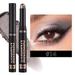 Eyeshadow Stick Soft Smooth Cream Eyeshadow Stick Matte Earth Color+Bright Metal Color Contour Stick Waterproof & Long-Lasting Eyeshadow Stick