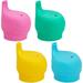 Silicone SippyCup Lids Whale Shape Soft Spout Spill Proof Lids Perfect for Babies Toddlers and Kids BPA-free Durable and Dishwasher Safe (4 colors) (mix 4 pack)