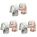 6 pcs Rectangular Cosmetic Mirrors Foldable Makeup Mirror Printing Pocket Mirror for Girls Women Ladies Random Pattern