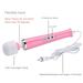 10 Speeds Wired Powerful Handheld Back Massager with Strong Vibration Personal Therapy Massager for Sports Recovery Muscle Aches Body Pain (Pink)