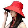 Charmgo Bucket Hat Clearance Women s Sun Hat Face Sunscreen Shading Hat Summer Large Brim Beach Hats for Women Sun Hats for Women Black