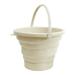 Foldable Footbath Massage Bucket Soaking Bucket Folding Basin Spa Foot Bath Bucket Household Sauna Bathtub Pedicure Bath Bathtub Beige