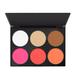 6 Colors Face Blush Palette Fine Powder Texture Cosmetics Powder Blush Palette for Makeup