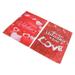 Red 2 PCS 100d Polyester Fabric Patio Decoration Valentines Banners Decorate