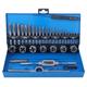 32 Piece Tungsten Alloy Steel Tap and Die Set Metric Tap and Die Screw Cutting Tools Taper Drill Threading Kit with Storage Case