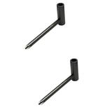 2pcs Hex Guitar Adjustment Wrench Metal Truss Rod Tools Compatible for Taylor Guitar (Black)