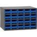 Steel Parts Garage Storage Cabinet Organizer for Small Hardware Nails Screws Bolts Nuts and More 17-Inch W x 11-Inch D x 11-Inch H 20-Drawer Gray Cabinet/Blue Drawers