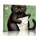 Nawypu Funny Bathroom Decorative Signs Cat S Signs Artwork Vintage Design Tin Wall Art Print Poster - Thick Tinplate Wall Decoration Signs