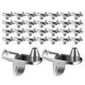 30 Pcs Holder Stable Steady Shelf Pin Pegs Kitchen Cabinets Furniture Zinc Alloy