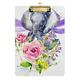 ALAZA Baby Elephant African Animals Nature Gorgeous Rose Clipboards for Kids Student Women Men Letter Size Plastic Low Profile Clip 9 x 12.5 in Silver Clip