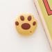 Jinmili Cute Mini Meat Ball Cat Claw Utility Knife Portable Dismantling Express Trumpet Knife Cutting Paper Craft Knife(Yellow)