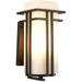 WAGEE Outdoor Porch Light Wall Mounted Waterproof Wall Lantern Exterior Light Fixture for Entryways Yards Garage Front Porch Square Metal Frame with Frosted Glass Black