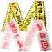 Warning Tape Decor Halloween Safety Fright Isolation European and American 2 Pcs