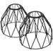 2pcs Pendant Light Shade Light Bulb Cage Wrought Iron Pendant Light Bulb Cage