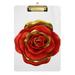 ALAZA Rose Flower Buds Floral Clipboards for Kids Student Women Men Letter Size Plastic Low Profile Clip 9 x 12.5 in Silver Clip