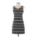 Max Studio Casual Dress - Mini: Black Stripes Dresses - Women's Size X-Small