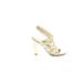 Diane von Furstenberg Heels: Gold Shoes - Women's Size 8 1/2 - Open Toe