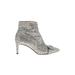 Jimmy Choo Ankle Boots: Silver Shoes - Women's Size 39 - Pointed Toe