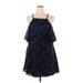 RACHEL Rachel Roy Casual Dress - Mini Square Sleeveless: Blue Dresses - Women's Size 14