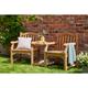 Norfolk Leisure Kingsbury Love Seat Bench KD Teak