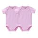 Slowmoose Newborn Baby Clothing, And Footies Short Sleeve Climbing Pink 9M