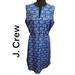 J. Crew Dresses | J. Crew Womans Blue Floral Print Shift Mini Dress Size 8 | Color: Blue | Size: 8