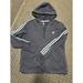 Adidas Sweaters | Adidas Sweater Mens Size Xlarge Blue Strips Full Zip Up Hoodie Sweatshirt * | Color: Black | Size: Xl