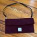 Dooney & Bourke Bags | Burgundy Suede Dooney & Bourke Fold Over Clutch Shoulder Bag Purse | Color: Purple/Red | Size: Os