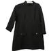 Zara Dresses | New Zara Black Mock Neck Quilted Dress Gold Tone Buttons Size S | Color: Black | Size: S