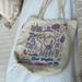 Disney Bags | Disney World 50th Anniversary Starbucks Magic Kingdom Canvas Tote | Color: Cream | Size: Os